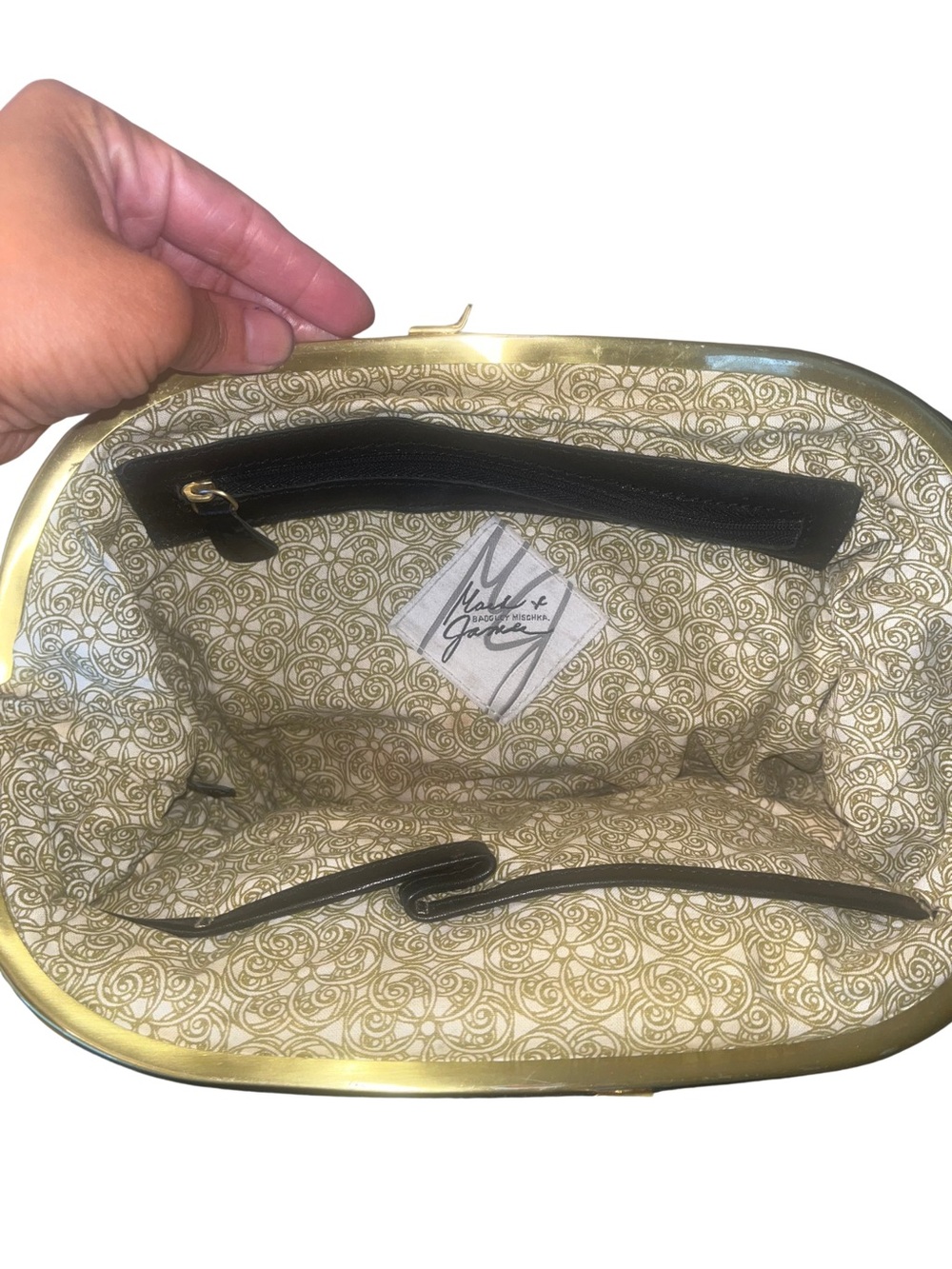 Badgley Mischka Vintage Black Leather Shoulder Bag - Picture 11 of 12